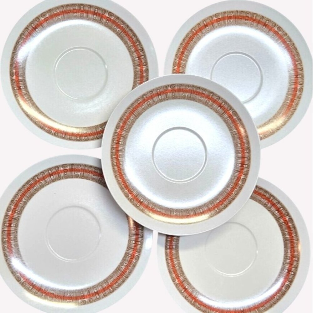 Retro Mid-Century Melmac Royalon Safari Melamine Plates, Set of 4, Vintage 5.75" - Picture 2 of 8